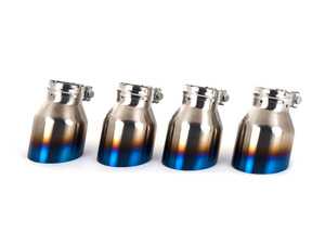 ECS UNIVERSAL Exhaust Tips - 4.0" Titanium - Burnt Finish - Set of Four