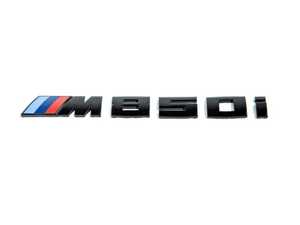 IND M850i Painted Trunk Emblem - Gloss Black - BMW G14/15/16 M850i/i xDrive