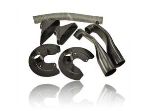 AAF Brake Cooling Duct Kit w/Screened Ducts - E46 - Non-M