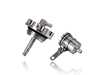 Advanced Auto Fabrication AAF Vented Power Steering Cap Kit - Silver Reservoir 116253 View 1
