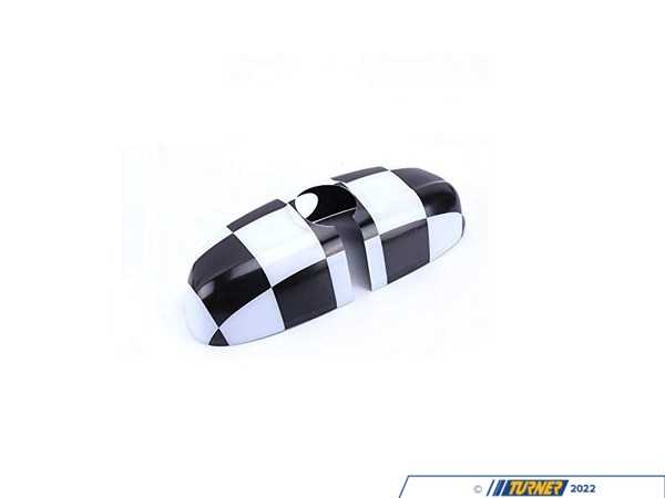 ECS Checkered Flag Cover Rearview Mirror 51162353713