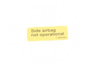 Genuine BMW Label "deactivation Side Ai - 72127008026