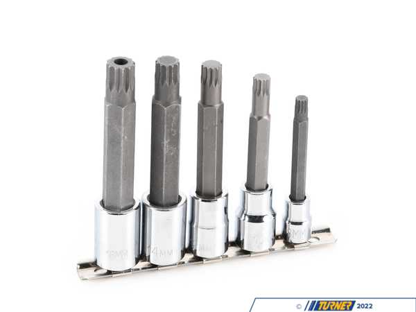 CTA Tools 5 Pc. XZN Long Bit Socket Set, 8, 10, 12, 14 & 16mm CTA9350