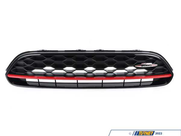 Genuine MINI JCW Grille Piano Black With Red Stripe 51135A1A149