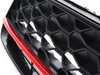 Genuine MINI JCW Grille Piano Black With Red Stripe 51135A1A149 View 3
