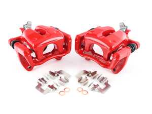 Remanufactured RED Color Rear Brake Calipers - Pair