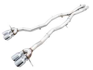 AWE Track Edition Catback Exhaust - Chrome Silver Tips - BMW G8X M3/M4 Base & Competition (RWD & xDrive)