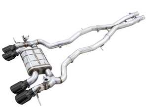 AWE SwitchPath Catback Exhaust System - Chrome Silver Or Diamond Black Tips - BMW G80 M3, G82 M4 S58 3.0L
