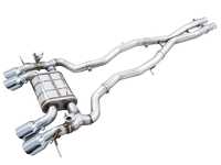 AWE AWE SwitchPath Catback Exhaust System - Chrome Silver Or Diamond Black Tips - BMW G80 M3, G82 M4 S58 3.0L AWEG8XSP