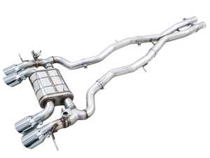 AWE SwitchPath Catback Exhaust - Chrome Silver Tips - BMW G8X M3/M4 Base & Competition (RWD & xDrive)