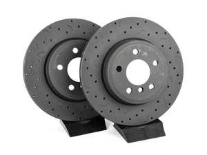 Hawk Talon Cross Drilled & Slotted Brake Rotor Pair - Front (325x25) - E83 X3