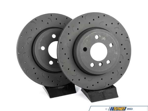 Hawk Hawk Talon Cross Drilled & Slotted Brake Rotor Pair - Front (325x25) - E83 X3 HTC4813