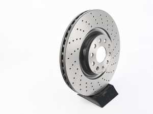 Premium UV Coated Rear Cross-Drilled & Slotted Brake Rotors - Pair (360x26)