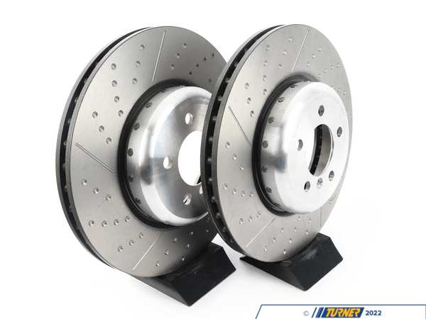 Brembo Performance Dimpled And Slotted Front Brake Rotors - Pair - (370X30) 34106797603bKT