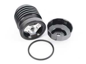 High Performance Stainless Steel Oil Filter - Black