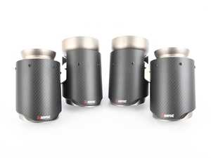 Akrapovic Evolution Tail Pipe Set (Carbon) w/ Red/White Akraprovic Logo - 18+ BMW M5 (F90)