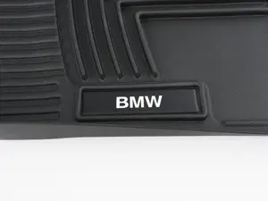 Genuine BMW All Weather Floor Liners Front - Black - F10