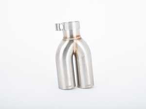 Turner - Single Wall Straight Cut Exhaust Tip - 2.5 Inlet - 3.0 OD - Stepped Right - Brushed 