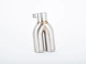 Turner - Single Wall Straight Cut Exhaust Tip - 2.5 Inlet - 3.0 OD - Stepped Right - Brushed