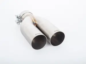 Turner Motorsport Single Wall Exhaust Tip - 2.75 Inlet - 3.0 OD - Stepped Left - Brushed Stainless - (NO LONGER AVAILABLE)