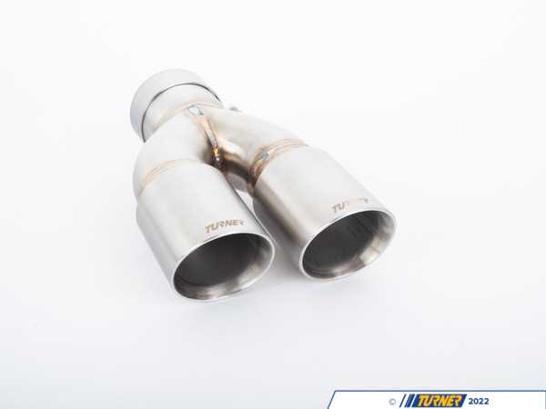 Turner Motorsport Turner Motorsport Double Wall Slash Cut Exhaust Tip - 2.75 Inlet - 3.0 OD - Stepped Left - Brushed Stainless 026732TMS06-07