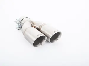 Turner Motorsport BMW Double Wall Slash Cut Exhaust Tip - 2.5 Inlet - 3.0 OD - Stepped Left - Brushed Stainless