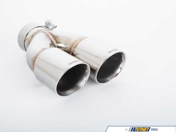 Turner Motorsport Turner - Dual Tip Double Wall Slash Cut Exhaust Tip - 3.0 Inlet - 3.5 OD - Stepped Left - Mirror 026732TMS02-16