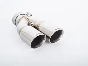 Turner Motorsport Double Wall Slash Cut Exhaust Tip - 2.75 Inlet - 3.5 OD - Stepped Left - Mirror