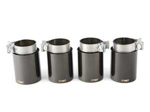Turner 4" Double Wall Exhaust Tip W/ Polished Black Chrome Finish - Set Of Four