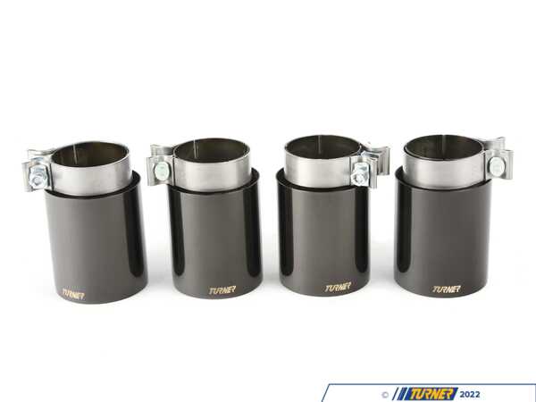 Turner Motorsport Turner 4" Double Wall Exhaust Tip W/ Polished Black Chrome Finish - Set Of Four 026374tms01-08KT