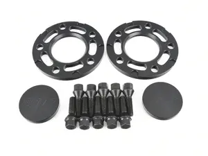 Turner Black BMW 10mm Front Wheel Spacer, Hub Extender Kit, and Wheel Bolts Kit - E24, E28, E30 M3, E31, E32, E34, E36, E38, E46, Z3, Z4