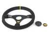 OMP OMP 320 Carbon S Steering Wheel - 320mm |Black/Yellow Suede OD/2032 View 1