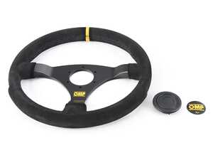 OMP 320 Carbon S Steering Wheel - 320mm |Black/Yellow Suede