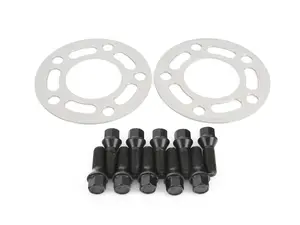Turner Silver BMW 3mm Wheel Spacers and Extended Bolts - F01,F02,F06,F07,F10,F11,F12,F13,F2X,F3X,F87