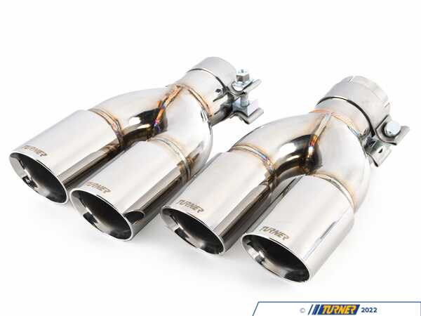 Turner Motorsport Turner Stepped Exhaust Set - Mirror Double Wall Slash Cut  026732tms02-01KT