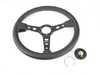 MOMO Momo Prototipo - 370mm - Black Leather/Anodized Spoke/White Stitching MO-PRO37BK2B View 1