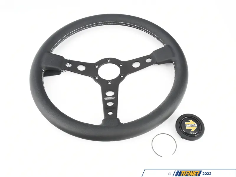 MO-PRO37BK2B - Momo Prototipo - 370mm - Black Leather
