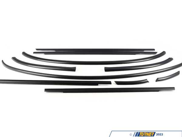 Genuine MINI MINI Waistline Piano Black Full Belt line Kit - F55 51135A0B943