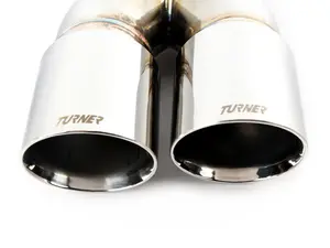 Turner Motorsport Double Wall Slash Cut Exhaust Tip - 2.5 Inlet - 3.0 OD - Stepped Right - Mirror