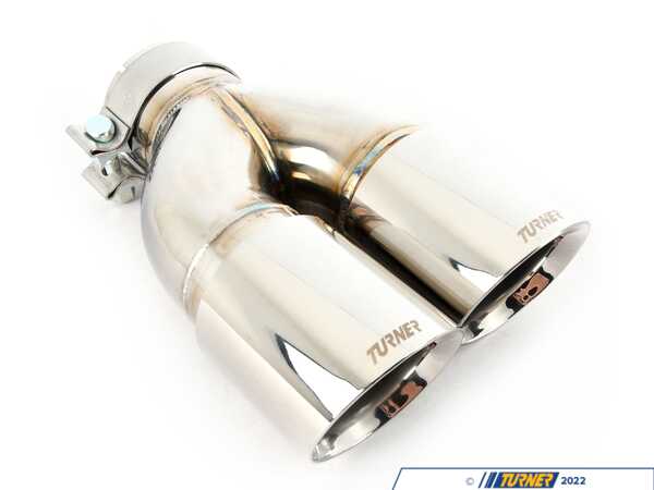 Turner Motorsport Turner Motorsport Double Wall Slash Cut Exhaust Tip - 2.75 Inlet - 3.5 OD - Stepped Right - Mirror 026732TMS02-11