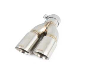 Turner Motorsport Double Wall Straight Cut Exhaust Tip - 3.0 Inlet - 3.5 OD - Stepped Right - Brushed Stainless