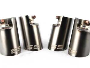 Supersprint Exhaust Tips - 100mm Quad Tip Set - Gun Metal Grey