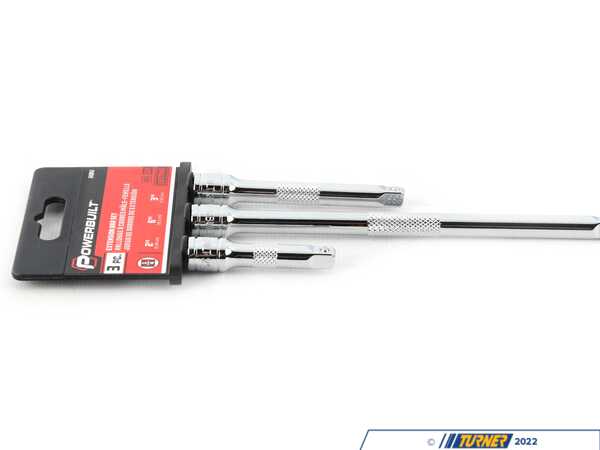 Powerbuilt 3 Piece 1/4 in. Dr. Socket Extension Bar Set 640842