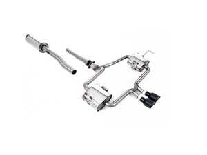 R53 MINI Cooper S/JCW Cat-Back Exhaust System - Resonated - Black Tips 