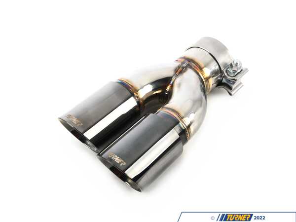 Turner Motorsport Turner Motorsport Double Wall Rolled Angle Tip - 2.75 Inlet 3.0 OD - Stepped Left - Black Chrome 026732TMS03-07