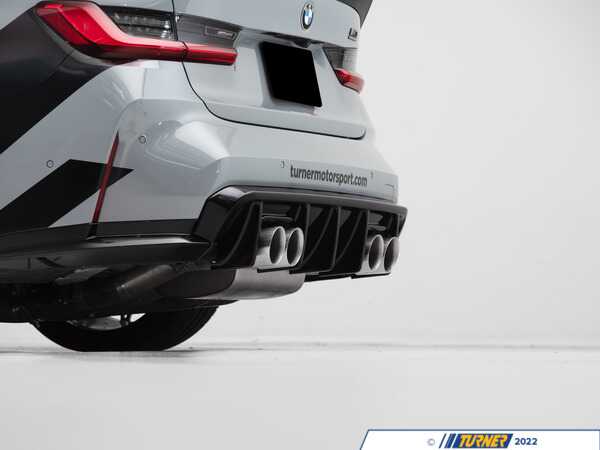 Enthusiast Bundles G80 M3 Gloss Black High Kick Trunk Spoiler & Rear Diffuser 048254LAEBKT
