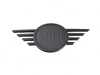 Genuine MINI Hood Emblem Piano Black "Black Line" - Matte center Design F55 F56 F57 51149880864 View 1