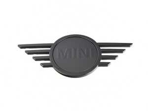Hood Emblem Piano Black "Black Line" - Matte center Design F55 F56 F57