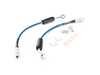 ECS Rear Exact-Fit Stainless Steel Brake Lines - Red 009477ECS02 View 1
