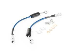 Rear Exact-Fit Stainless Steel Brake Lines - Red